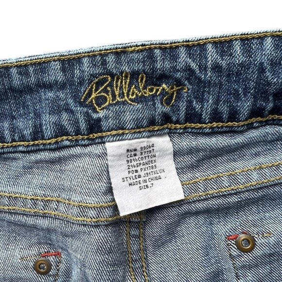 Billabong Vintages 2000s Jeans Womens Blue Blend Cotton Low Rise Boot Cut Size 7 - Picture 5 of 5